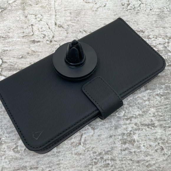 Switch iPhone 11 Pro Max Case Wallet Case Black Book Case LBT Car Vent Holder - Picture 2 of 12